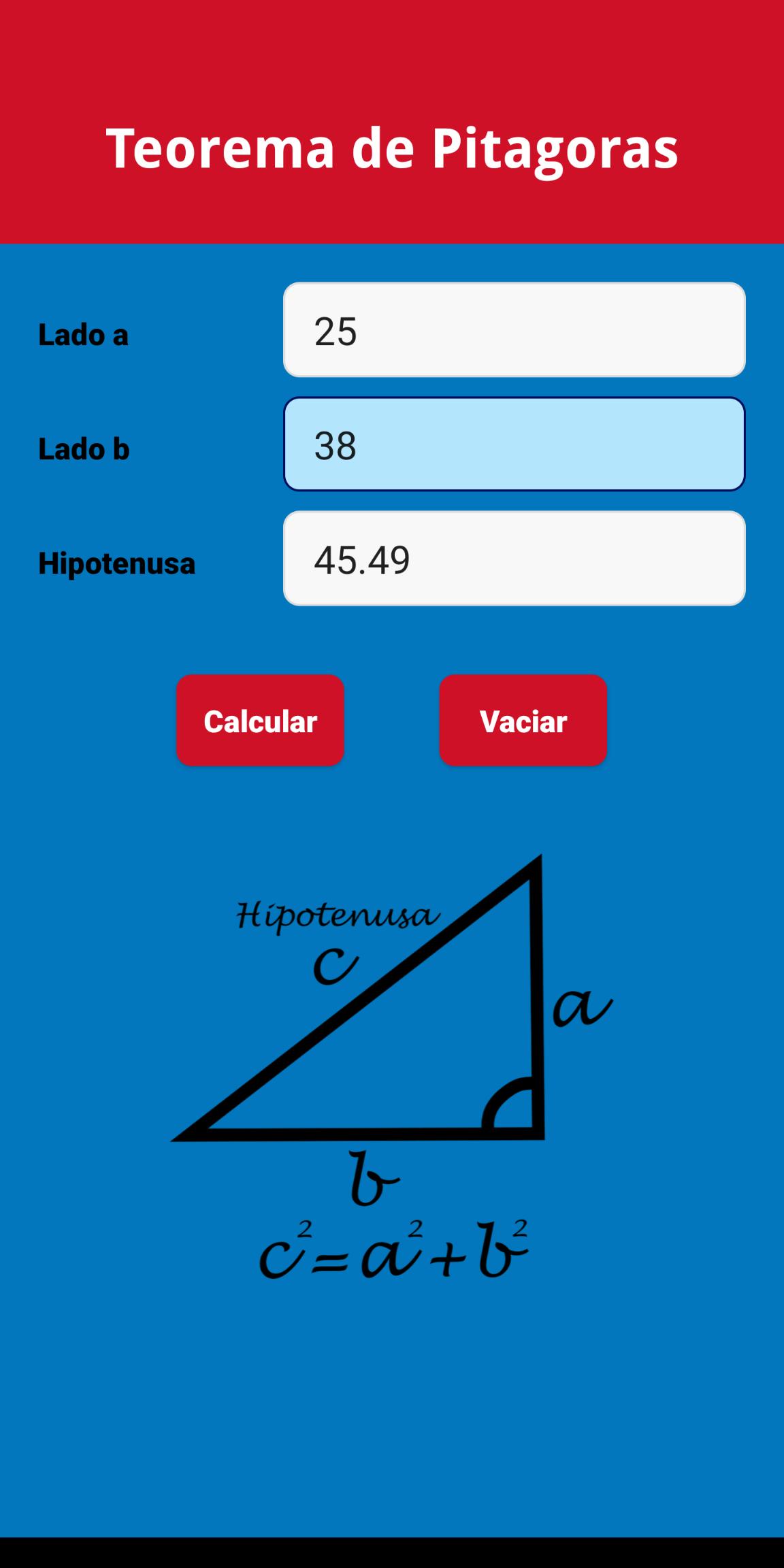 Descarga de APK de Calculadora del Teorema de Pitágoras para Android