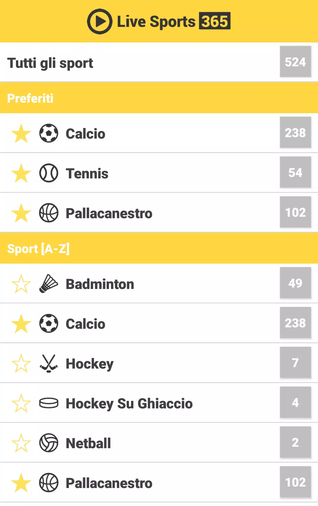 Live Sports 365 - Lo Sport live sempre con te for Android - APK Download