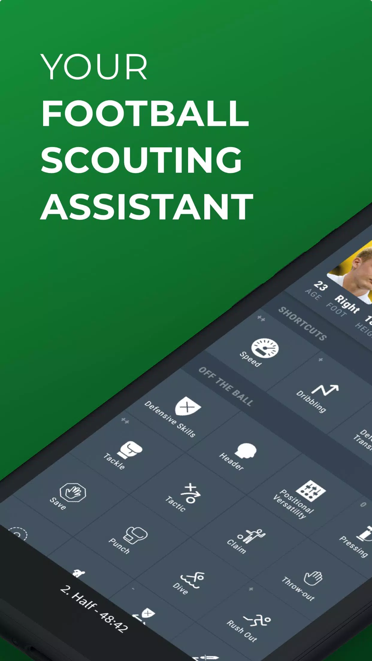 Scoutpad  Football Scouting and Player Management with Huge Database