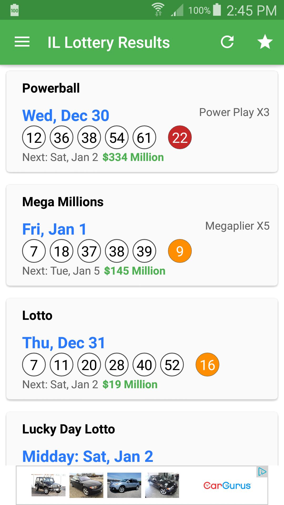 Illinois Lottery Numbers Illinois Lottery Numbers