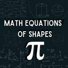 Math equations of shapes icon