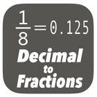 Decimal a fracción icono