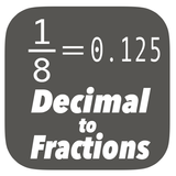 Decimal a fracción icono