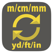 m, cm, mm to yard, feet, inch converter tool