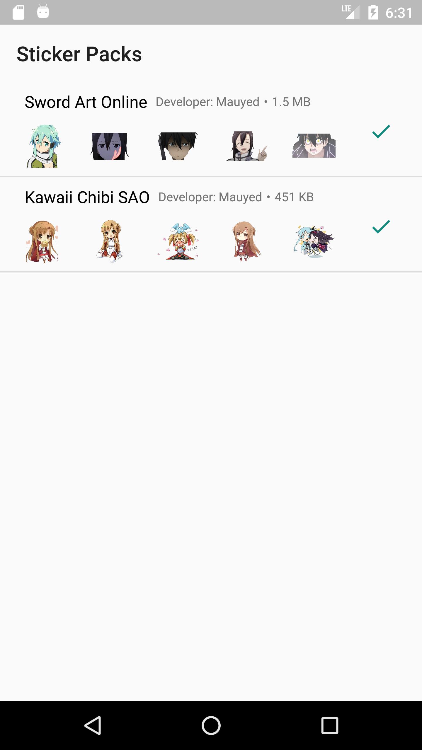 Sword Art Online Stickers For Android Apk Download