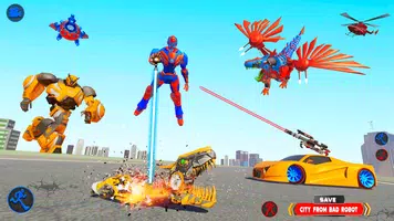 Dino Robot Transform Car Games captura de pantalla 4