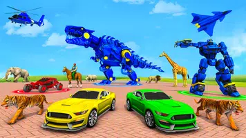 Dino Robot Transform Car Games captura de pantalla 7