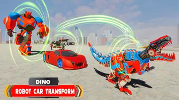 Dino Robot Transform Car Games Poster