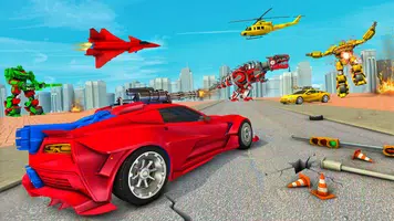 Dino Robot Transform Car Games captura de pantalla 1
