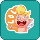 WAStickerApps - Cute Stickers Pack for Whatsapp آئیکن