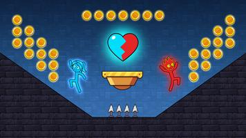 Red Stick and Blue Stick - Puzzle Maze Adventure постер