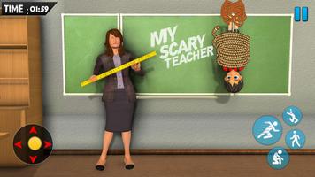 Hello Scary Evil Teacher 3D - New Spooky Games Affiche
