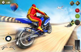 Superhero Mega Ramps: Spider Bike GT Stunt Games captura de pantalla 3