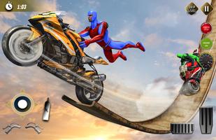 Superhero Mega Ramps: Spider Bike GT Stunt Games Poster