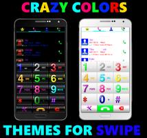 THEME SWIPE DIALER CRAZY COLORS BLACK screenshot 1