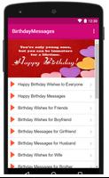 Happy Birthday Messages capture d'écran 1