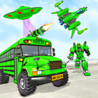 Bus Robot Car Games Drone War icône