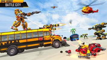 Bus Robot Car Games Drone War Screenshot 1