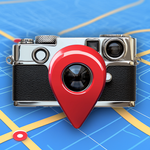 แผนที่กล้องและตำแหน่งภาพถ่าย icon