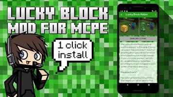 Lucky Block Mod for MC Pocket  Affiche