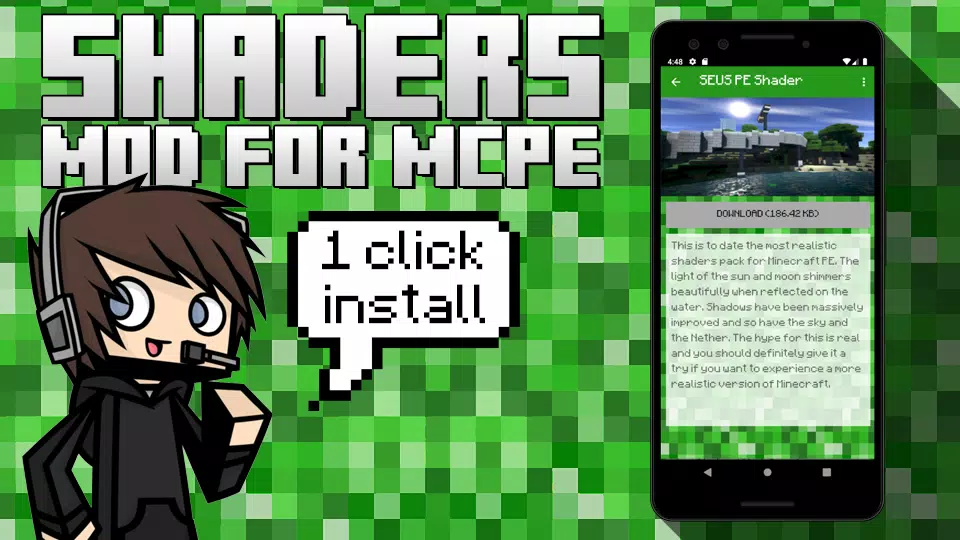 Realistic shader mod for Minecraft PE 1.3.4 APKs - com.furniture.mods.minecraft.texture_pack  APK Download