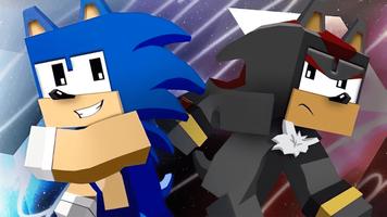 Mod Sonic for Minecraft Skins Affiche