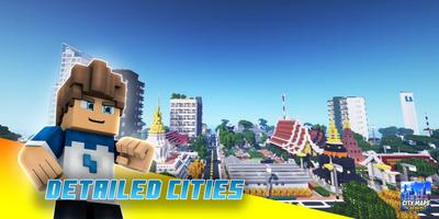 City Maps for Minecraft PE Affiche