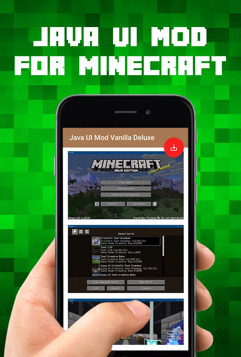 Download do APK de Java UI Mod for MCPE para Android