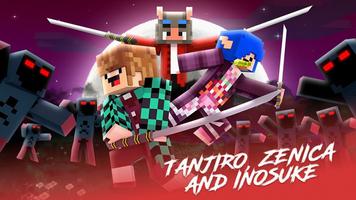 Demon Slayer Minecraft Mod captura de pantalla 1