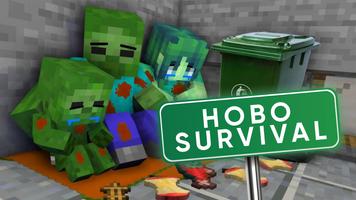 Hobo survival in Minecraft PE Affiche