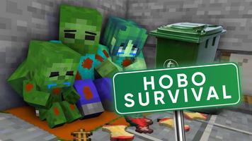 Hobo survival in Minecraft PE Plakat