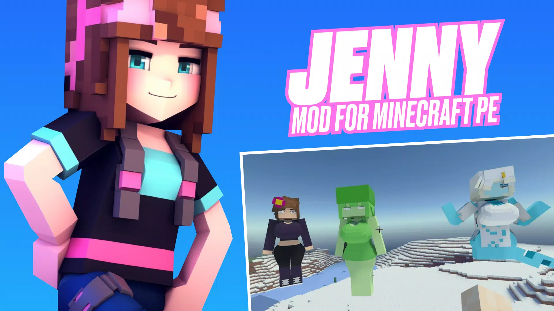 Propaganda do : Youlube al Jogos Jogos de quebra-cabeça mm 19 mil  344 MOD IN Download Jenny mod for Minecraft PE Jenny Mod for Minecraft PE  Anúncio - 4,3% GRÁTIS - iFunny Brazil