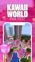 Kawaii world pink Mod الملصق