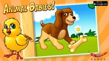 Animal Babies - The best animals puzzle for kids پوسٹر