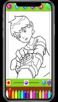 Coloring Pages For Ben Ten - Aliens Poster