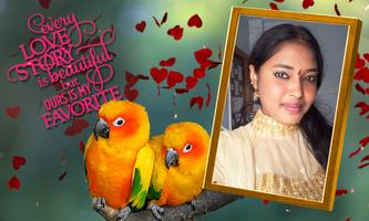 Love Birds Photo Frame with Lo capture d'écran 2