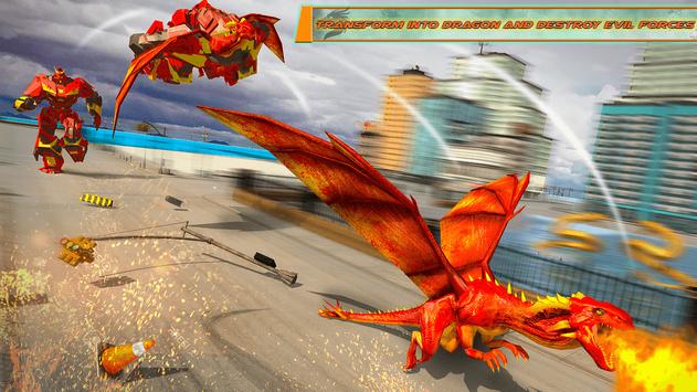Flying Dragon Robot Car - Robot Transforming Games screenshot 12