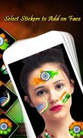 Indian Flag on Photo – Face Mo Affiche
