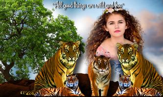 Wild Animal Photo Frame โปสเตอร์