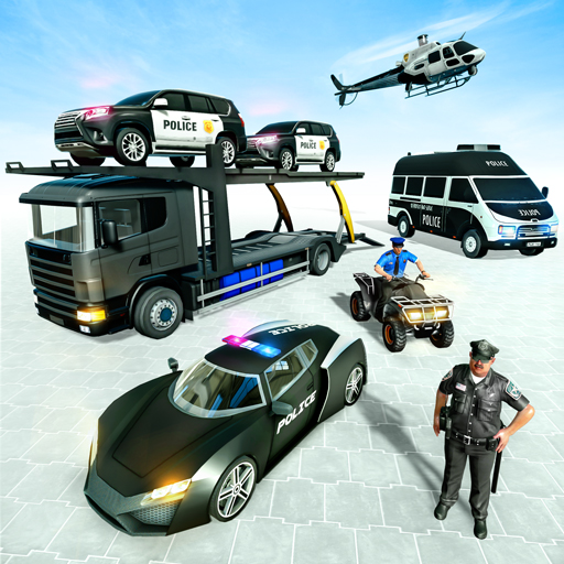 Camión de carga de la policía