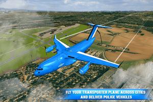 US Police Plane Transporter - Transport Simulator ảnh chụp màn hình 1