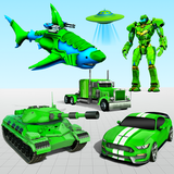 Jeu de Voiture Robot Requin icône
