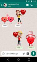 3D Romantic Stickers for whatsapp: WAStickerApps imagem de tela 3