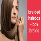 braided hairdos - box braids আইকন