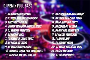 DJ Remix Full Bass Terpopuler Affiche