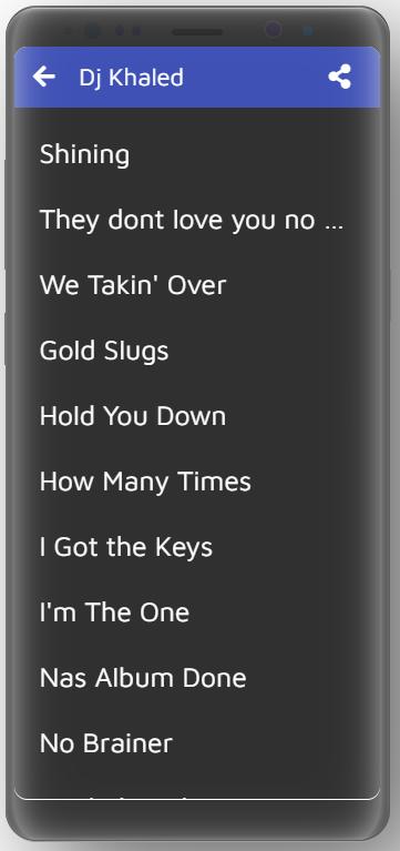 THE BEST OF DJ KHALED MP3 SONGS APK pour Android Télécharger