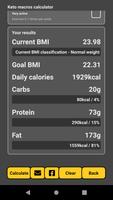 Keto macro calculator تصوير الشاشة 1