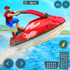 Jet Ski Speed Boat Stunts Race أيقونة
