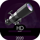 mega zoom telescópio câmera hd ícone