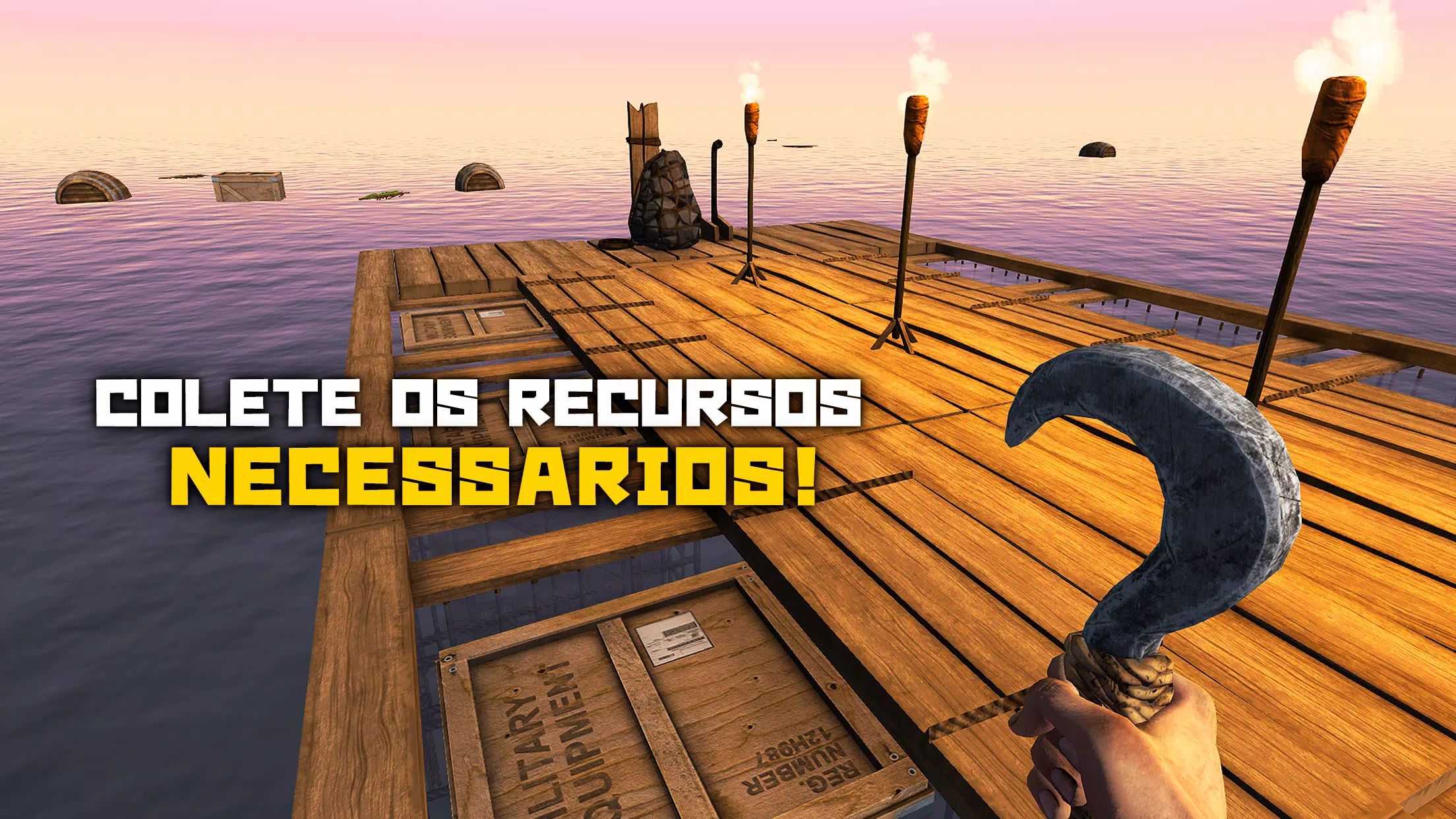 Novo Jogo de Sobrevivência No Mar ! - RAFT - #1 (link do download